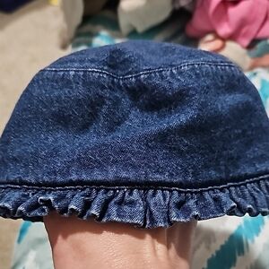 Denim Ruffle Kids Hat
